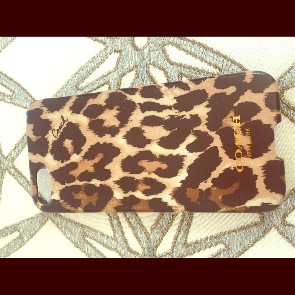 Coach leopard iphone case